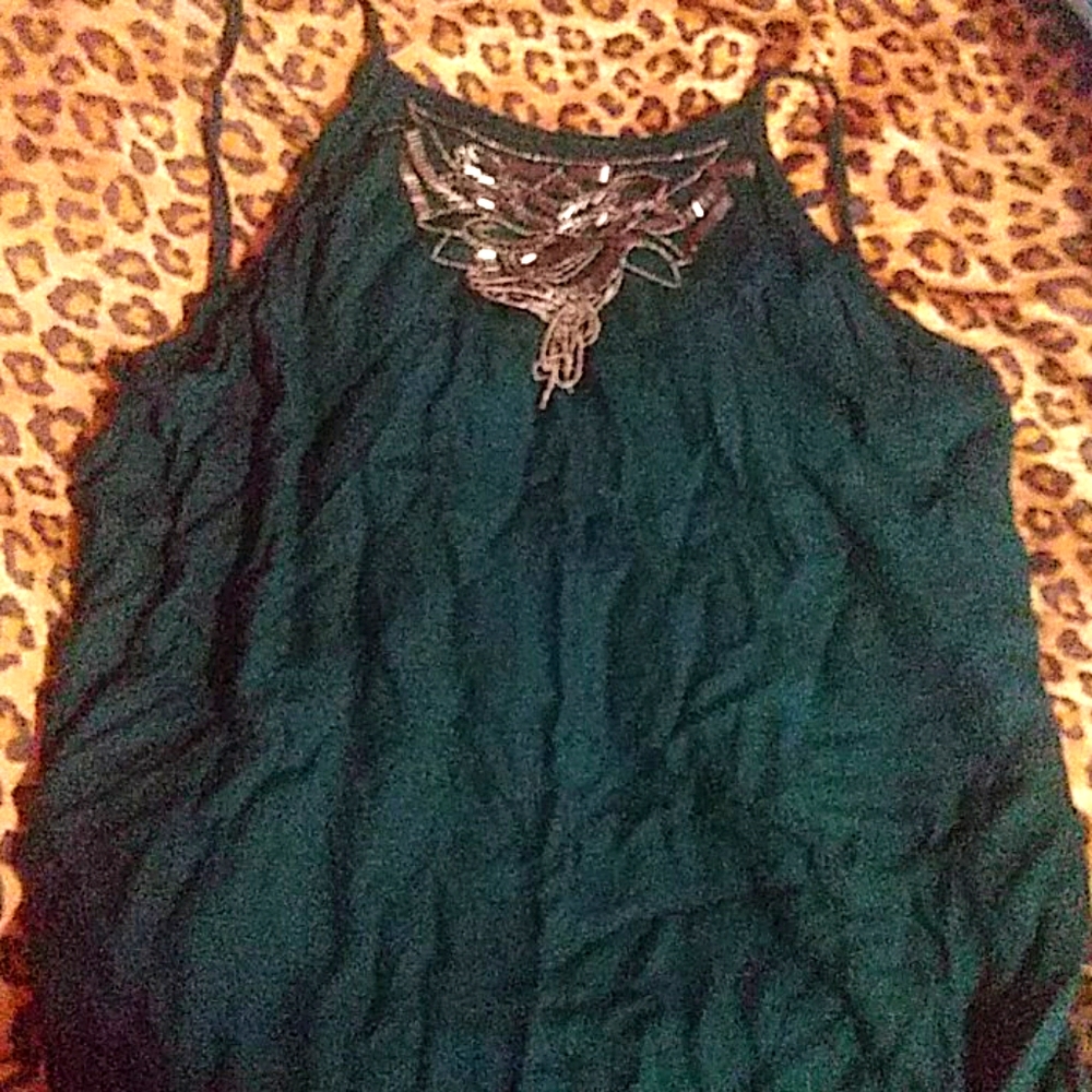 Green halter top